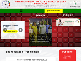 'onef.gov.bf' screenshot