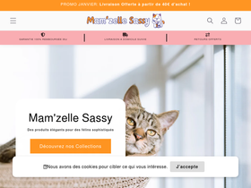 Mam'zelle Sassy homepage screenshot