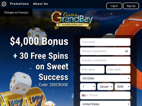 'casinograndbay.com' screenshot