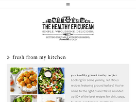 'thehealthyepicurean.com' screenshot