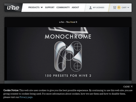 'u-he.com' screenshot