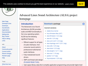 'alsa-project.org' screenshot
