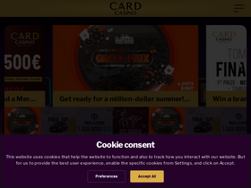 'cardcasino.sk' screenshot