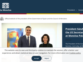 'lamoncloa.gob.es' screenshot