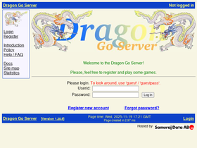 'dragongoserver.net' screenshot