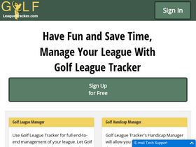 'golfleaguetracker.com' screenshot