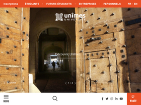 'unimes.fr' screenshot