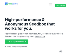 'rapidseedbox.com' screenshot