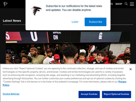 'atlantafalcons.com' screenshot