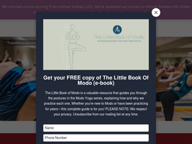 'modoyoga.com' screenshot