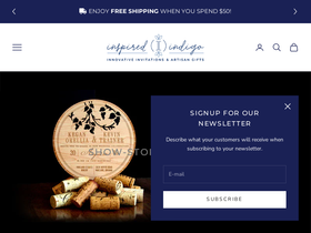inspiredindigo.com homepage screenshot