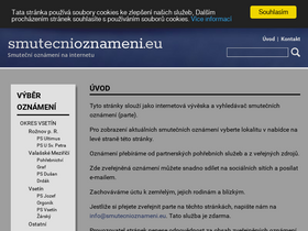 'smutecnioznameni.eu' screenshot