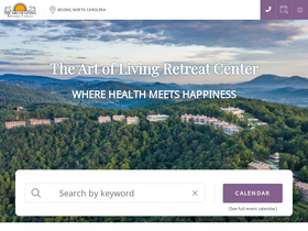 'artoflivingretreatcenter.org' screenshot