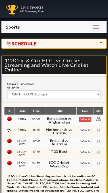 Sites to discount watch live cricket