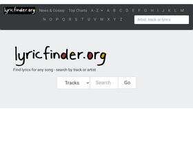 'lyricfinder.org' screenshot