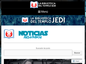 'labibliotecadeltemplojedi.com' screenshot