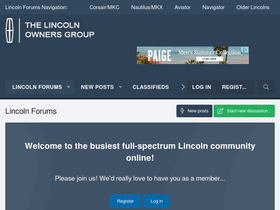'lincolnforums.com' screenshot