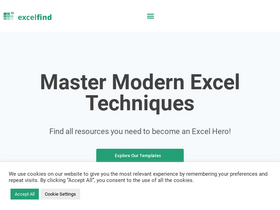 'excelfind.com' screenshot
