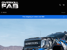 overkillfab.com homepage screenshot