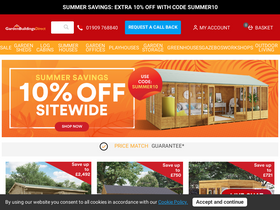 'gardenbuildingsdirect.co.uk' screenshot