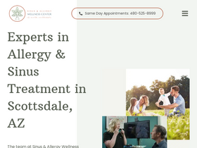 'sinusandallergywellnesscenter.com' screenshot