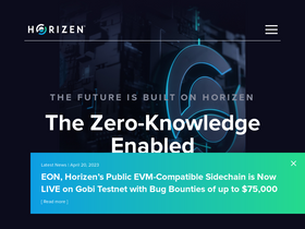 'horizen.io' screenshot