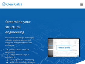 'clearcalcs.com' screenshot