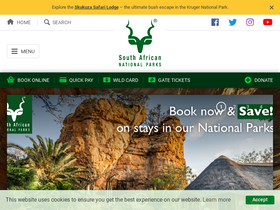 'sanparks.org' screenshot