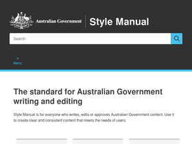 'stylemanual.gov.au' screenshot