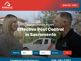 'pinnaclepest.com' screenshot