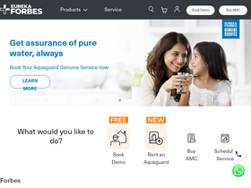 'eurekaforbes.com' screenshot
