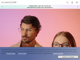 'glasses.com' screenshot