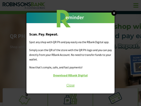 'robinsonsbank.com.ph' screenshot