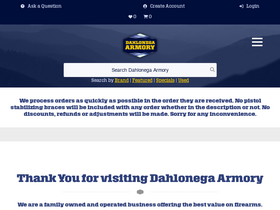 'dahlonegaarmory.com' screenshot