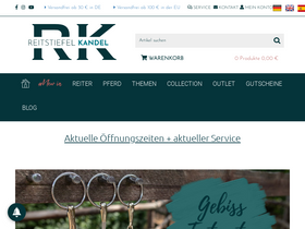 'reitstiefel-kandel.de' screenshot