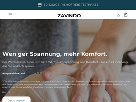 Zavindo homepage screenshot