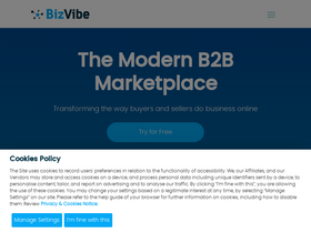 'bizvibe.com' screenshot