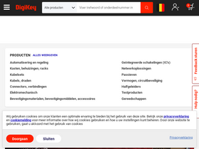 'digikey.be' screenshot