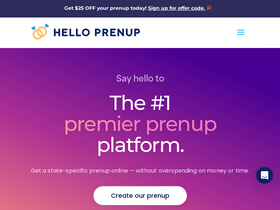 'helloprenup.com' screenshot