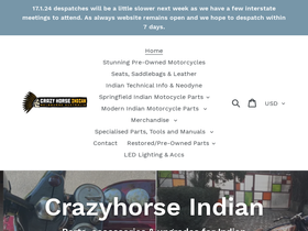 crazyhorsemoto.com.au homepage screenshot