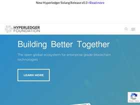 'hyperledger.org' screenshot