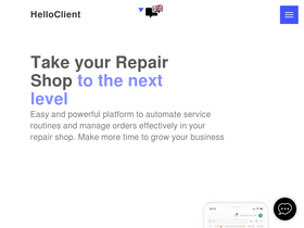 'helloclient.io' screenshot