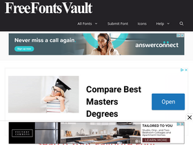 'freefontsvault.com' screenshot