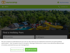 'eurocamp.co.uk' screenshot