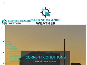 'malteseislandsweather.com' screenshot