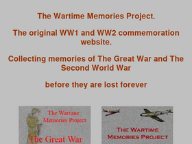 'wartimememoriesproject.com' screenshot