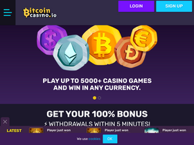 'bitcoincasino.io' screenshot