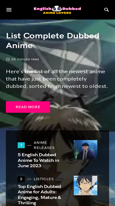 List Complete Dubbed Anime