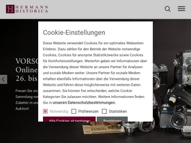 'hermann-historica.de' screenshot