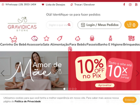 'gravidicasstore.com.br' screenshot